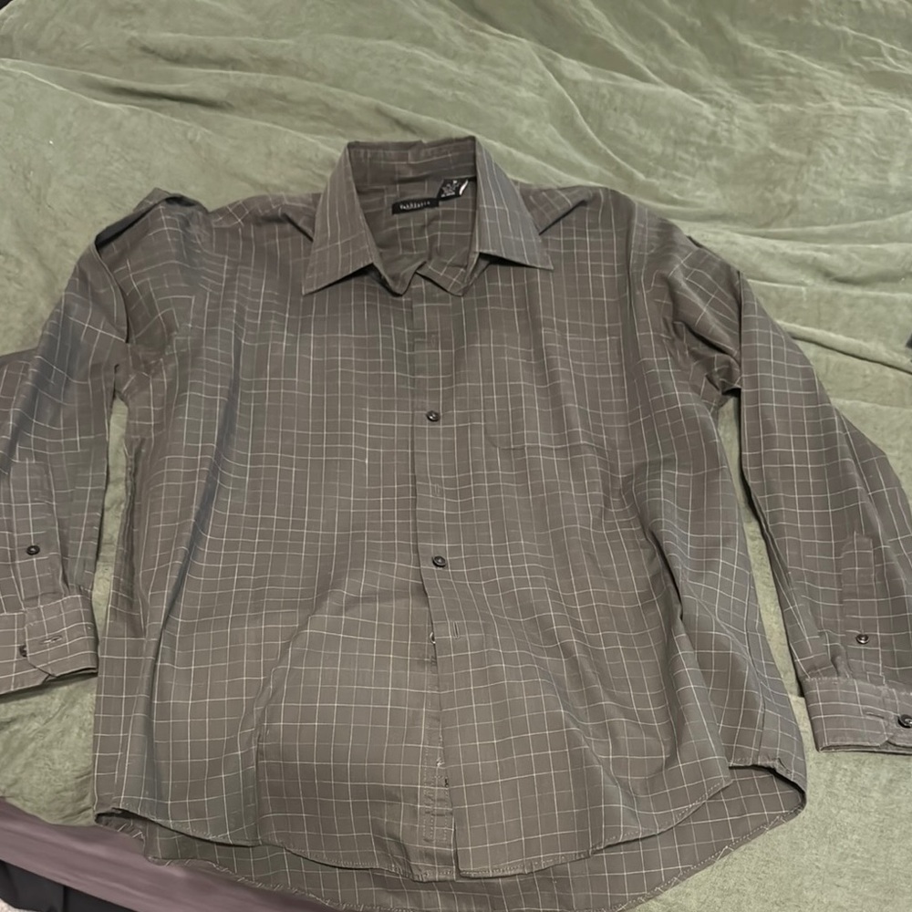 Van Heusen Black Dress Shirt Long-Sleeved